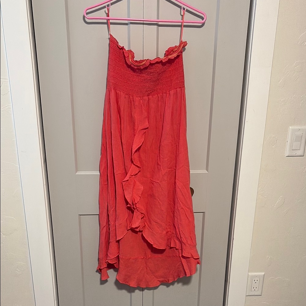 Raviya Pink Ruffled Smocked Wrap for Night Out